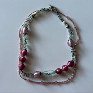 Deconstructed Flowers Along A Beaded Path J09